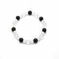 Black, white pearl and clear bracelet