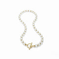 Clear Crystal Necklace with Gold Spacers