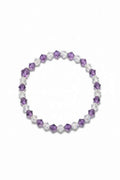 Plastic Purple and Clear Bi-Cone Bracelet