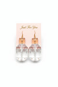 Light Orange and Clear Earrings