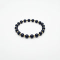 Black Pearl Bracelet with Gold Spacers