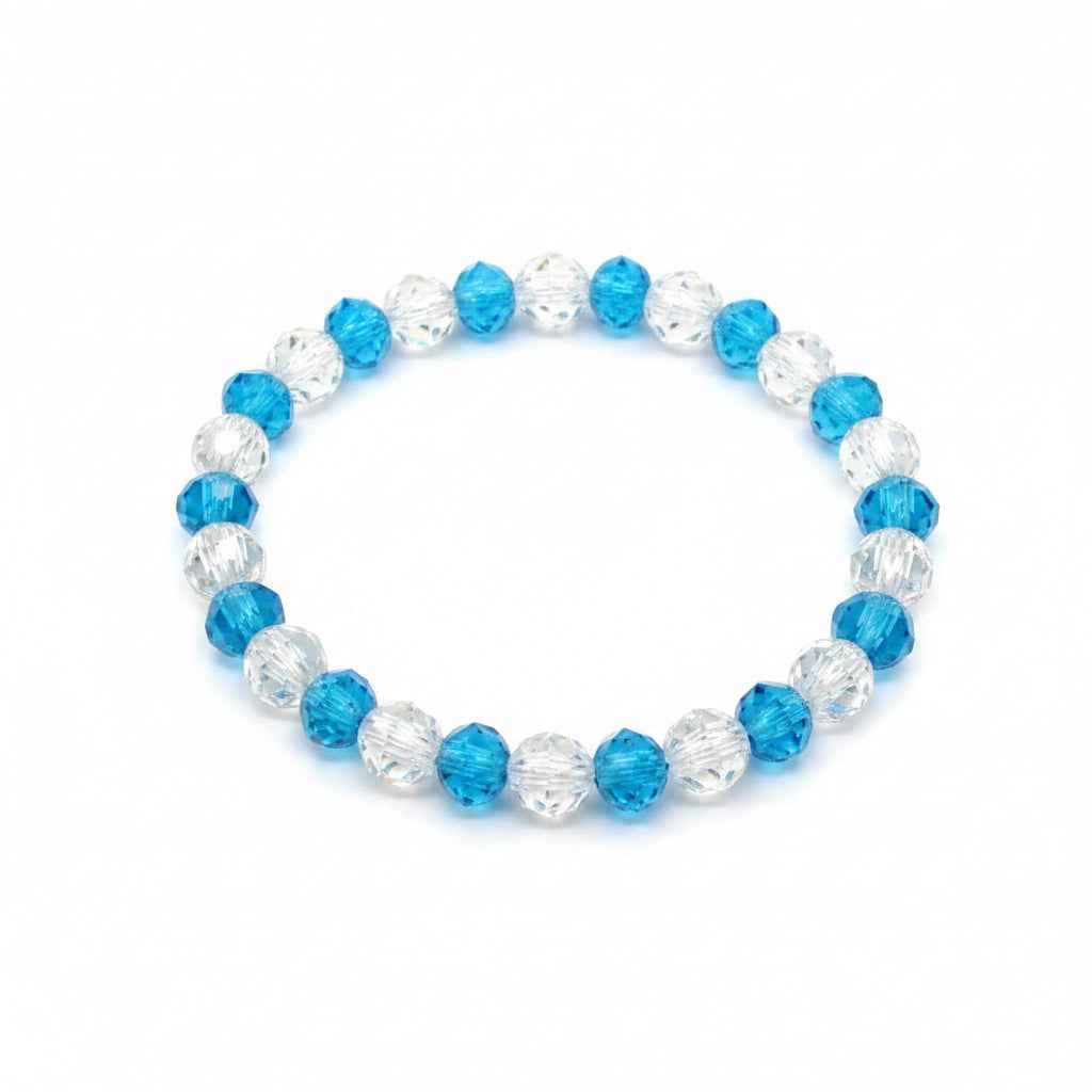 Plastic Blue and Clear Bracelet