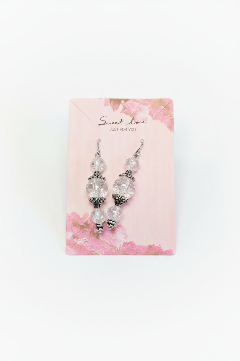 Clear Glass Earrings