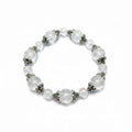 Clear Glass Bracelet with Silver Accents