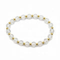 Clear Glass Bracelet with Gold Spacers