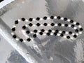 Black and White Pearl Necklace with Gold Spacers